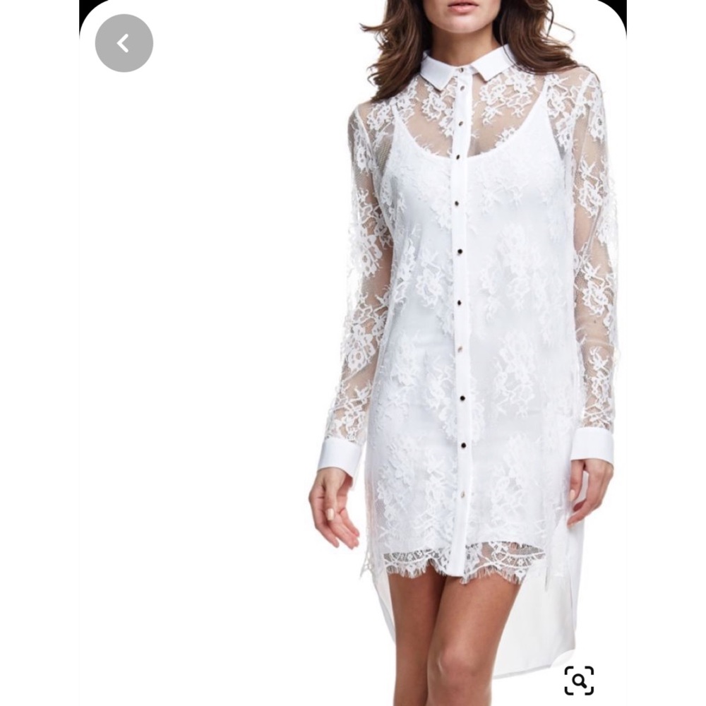 GUESS- lace shirt dress
